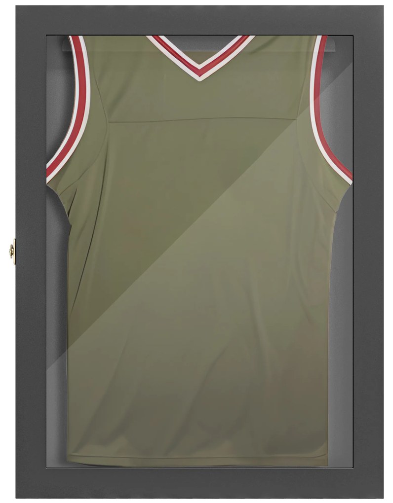 HOMCOM Frame box T-frame cadru pentru tricou ușă acril căptușeală internă fetru 71 x 6,5 x 89 cm negru | Aosom Romania