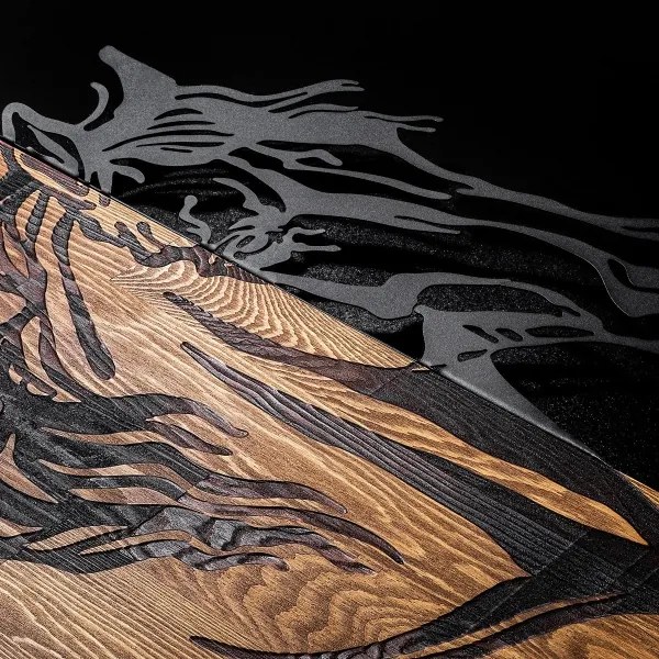 Decorațiune de perete 48x58 cm lemn/metal cal