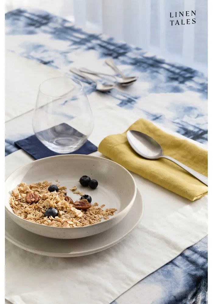 Suport din in pentru farfurie Linen Tales, 35 x 45 cm, alb