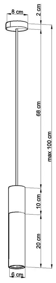 Lustră Sollux Edo, negru-gri