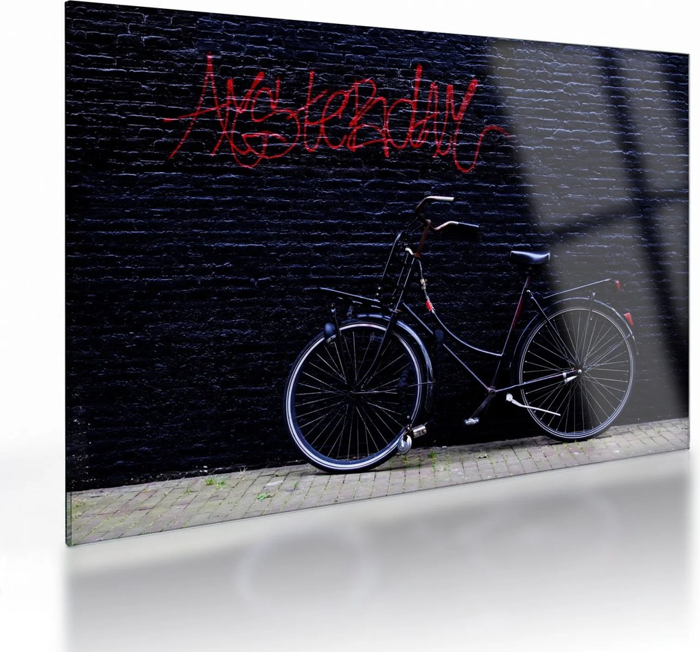 Tablou pe sticlă cu carusel din Amsterdam (70x50 cm)