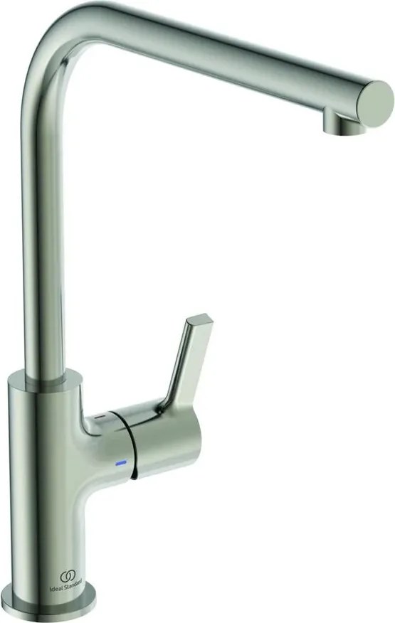 Baterie bucatarie Ideal Standard Gusto 303 pipa rotativa argintiu Silver Storm