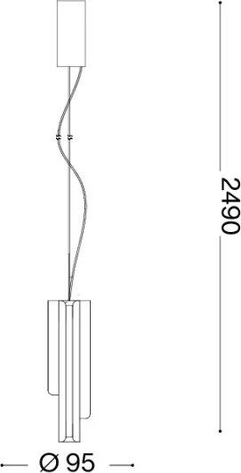 Ideal Lux - Pendul LED dimabil DORICA, 3xLED/9W/230V, CRI 90, Ø 9,5 cm, alb