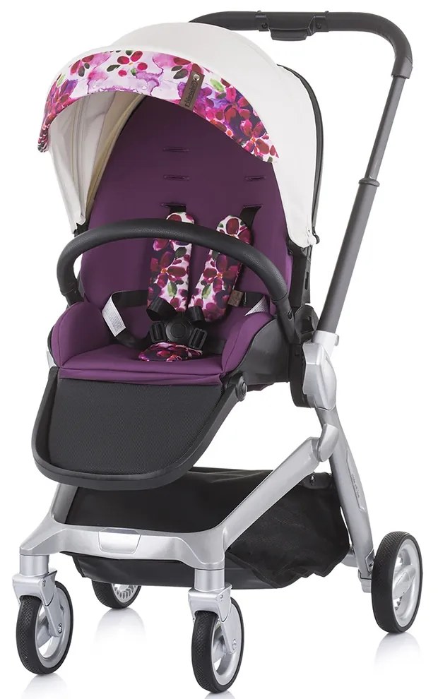Carucior Chipolino Emotion 3 in 1 white flowers