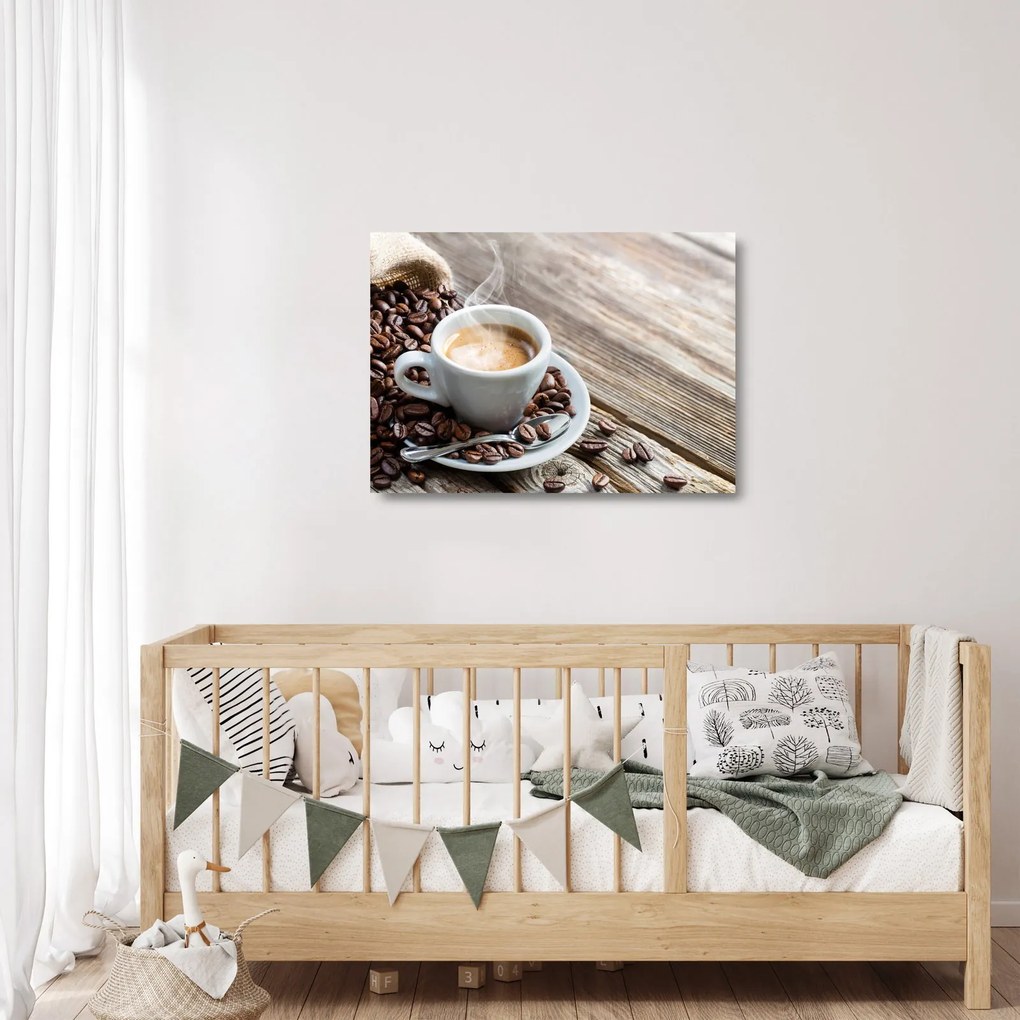 Tablou pe sticlă - Espresso (70x50 cm)