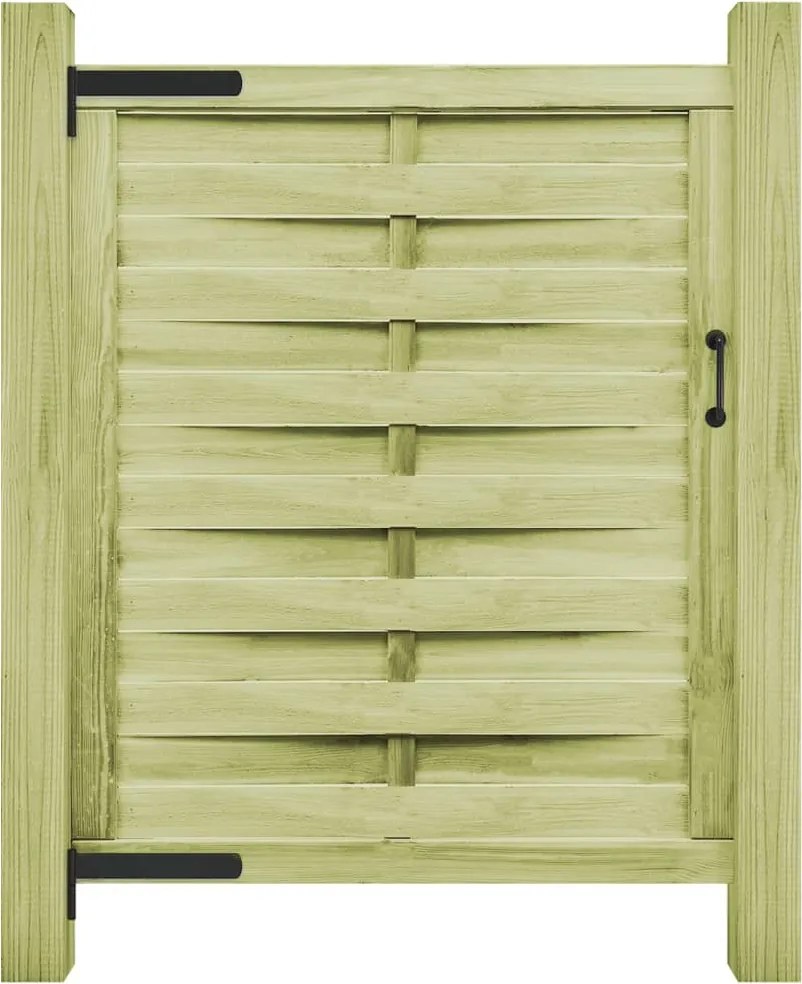 vidaXL Poartă de grădină, 100x125 cm, lemn de pin tratat verde