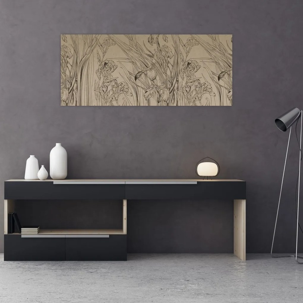 Tablou - Contururile plantelor (120x50 cm)
