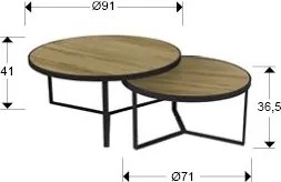 Set de 2 Masute de cafea design modern Naira