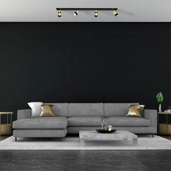 Spot LED TUBSSON 4xGU10/4,8W/230V negru/auriu