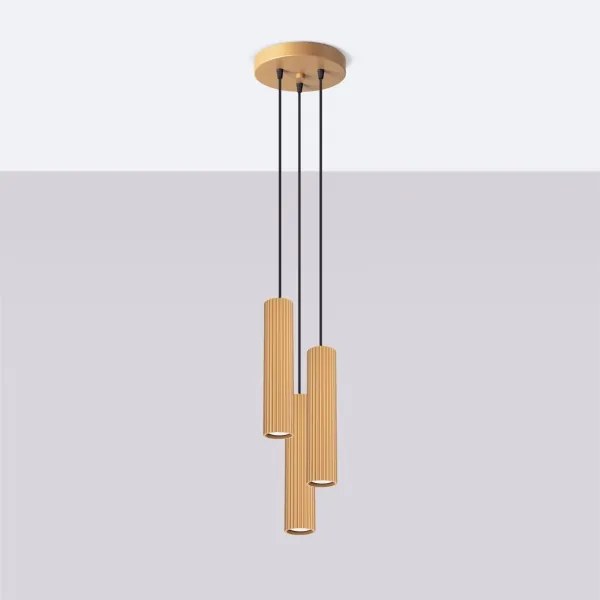 Brilagi - Lustră suspendată pe cablu CRESTO 3xGU10/10W/230V auriu