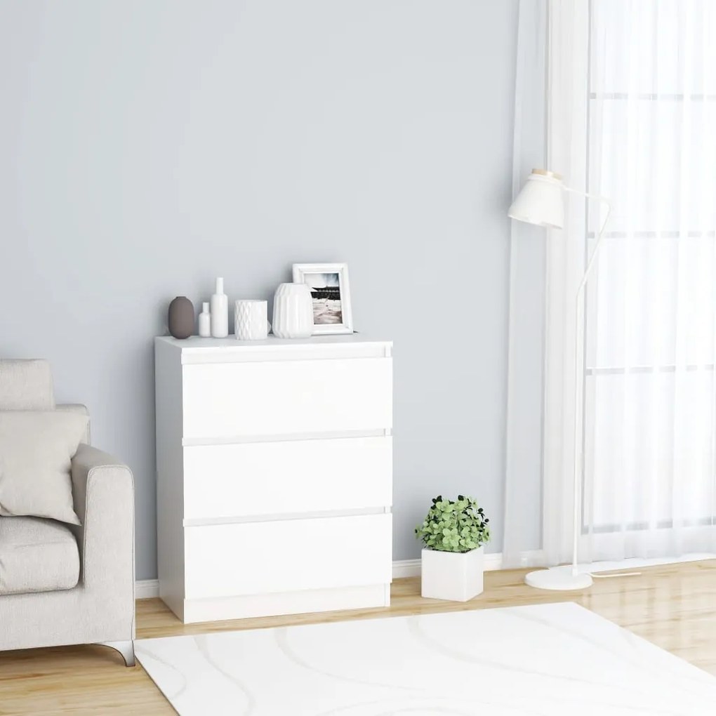 801382 vidaXL Dulap, alb, 60 x 35 x 76 cm, lemn prelucrat