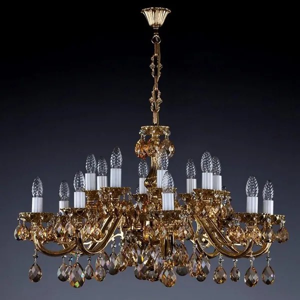 Candelabru cristal Bohemia 16 brate, diam.81cm VIKTORIE XVI. 8003 CE