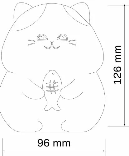 Lampă LED RGBW tactilă dimabilă pentru copii GATTO LED/1W/3,7V 1200 mAh