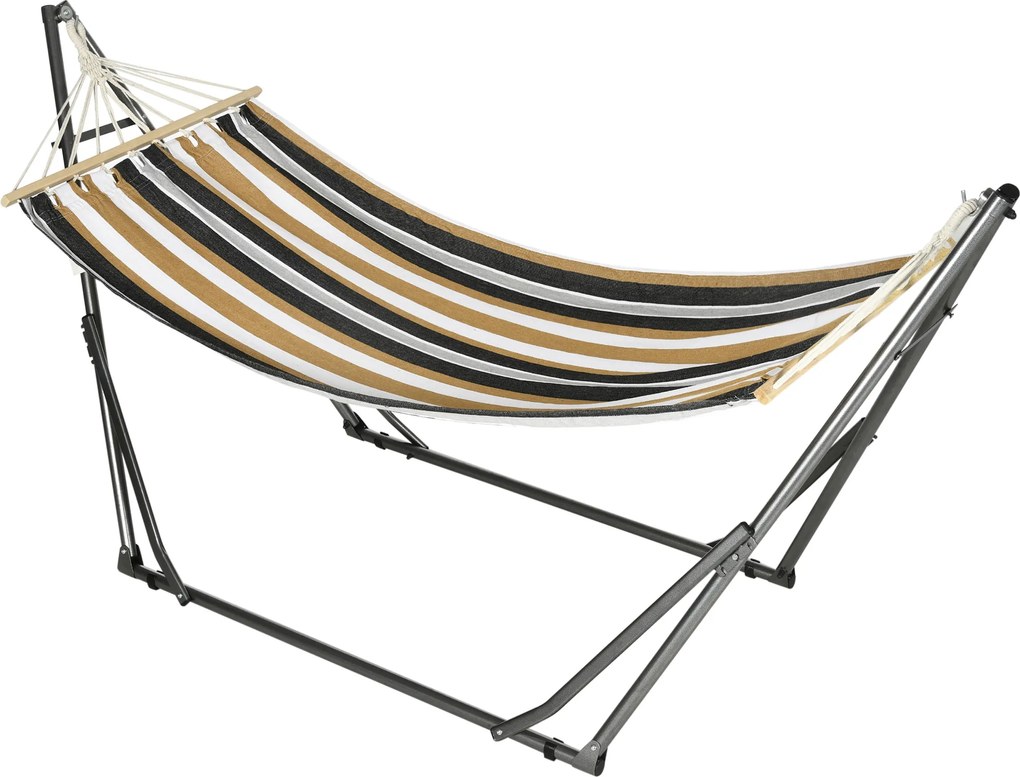 Outsunny Supporto con Amaca Autoportante Pieghevole in Cotone e Acciaio | Aosom Romania