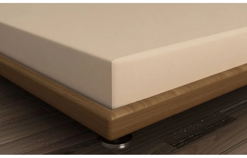 Cearceaf bej din bumbac cu elastic 140x200 cm – Mijolnir