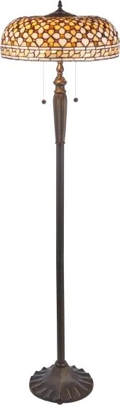 Endon 111921 - Lampă de podea Tiffany MILLE FEUX, 2 x E27 (10 W), 230 V, Ø 45 cm
