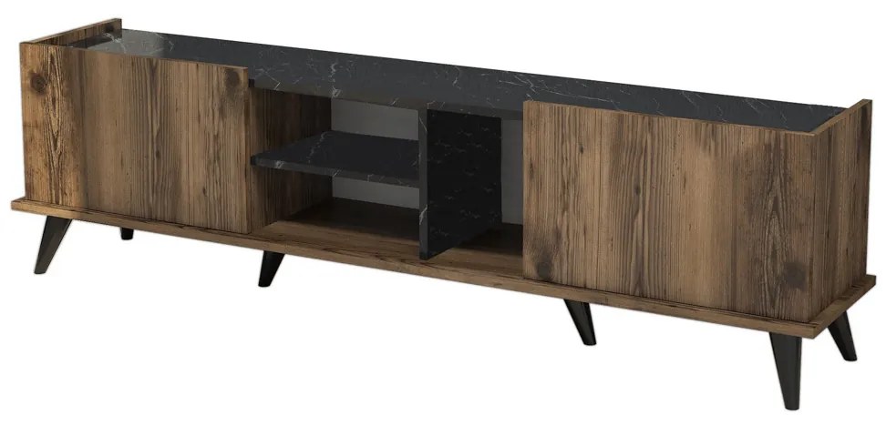 Masă TV Elegante Walnut Negru