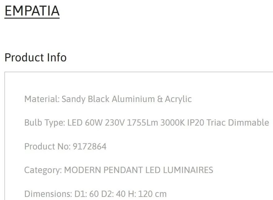 Lustra LED dimabila design circular EMPATIA D-60cm