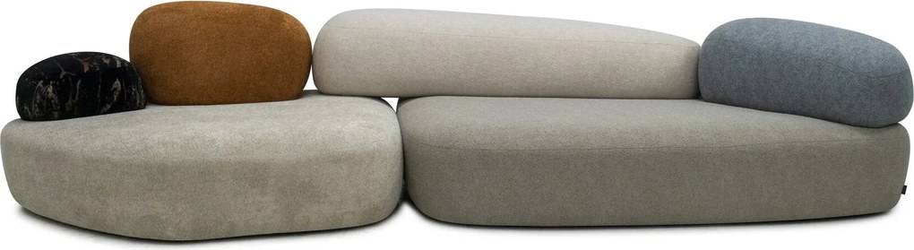 Canapea semirotunda dumonde cu șezut confortabil din spumă HR Ambra 390x150 cm