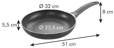 Tescoma Tigaie Manico Rosso 32 cm, roșu, 32 cm