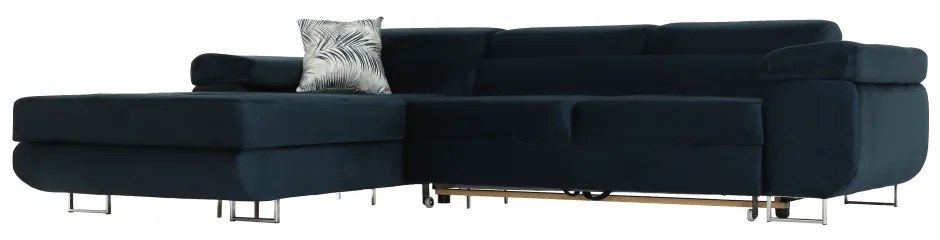 Colţar, albastru, model stânga, AMARETA COLŢAR MIC