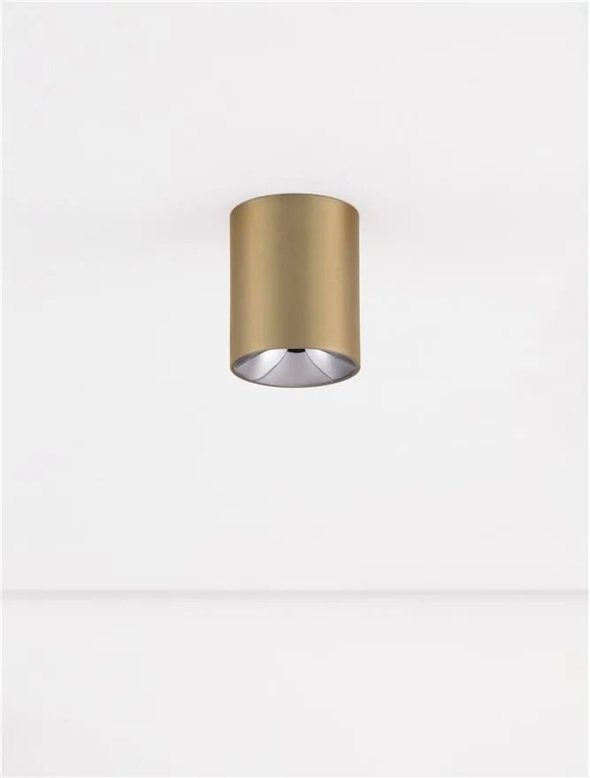 Spot LED aplicat diametru 7,2cm ANETO auriu, NVL-9695152