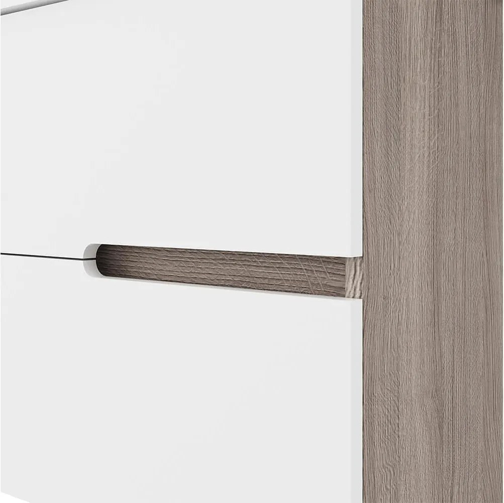 Set lemn masiv Mobilier Baie Suspendat Bello 60cm - Rovere Fumo