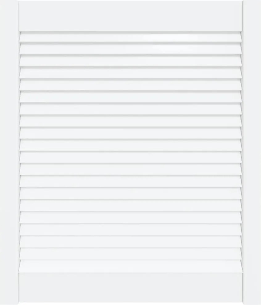 vidaXL Ușă de dulap design lambriu, alb, 69x59,4 cm, lemn masiv pin