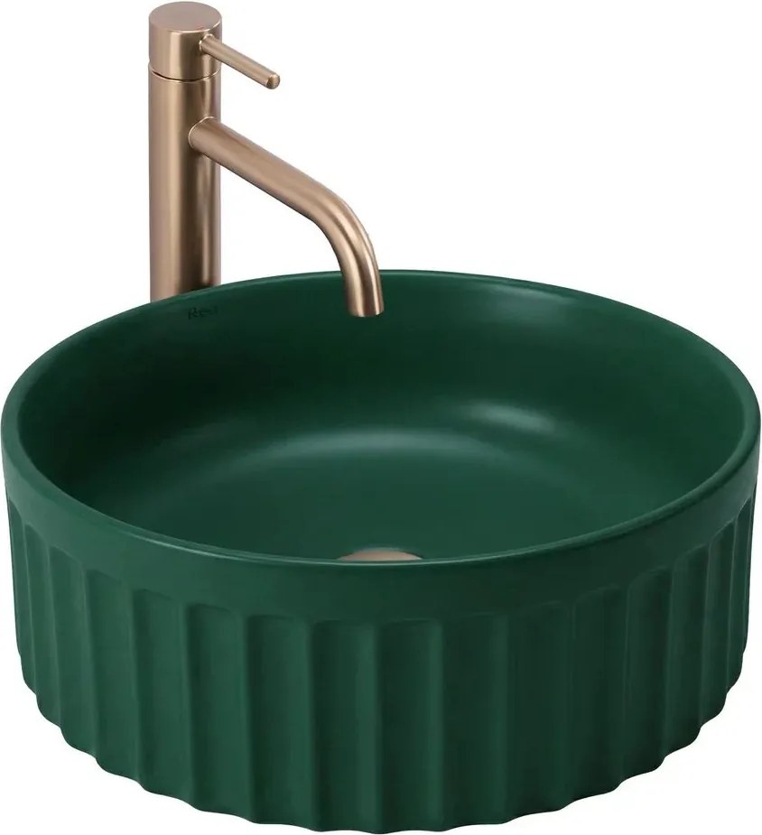 Lavoar pe blat Rea Duo Matcha 38 cm verde mat