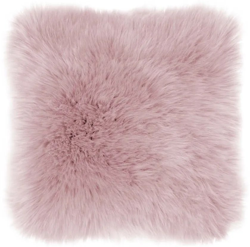 Pernă Tiseco Home Studio Sheepskin, 45 x 45 cm, roz
