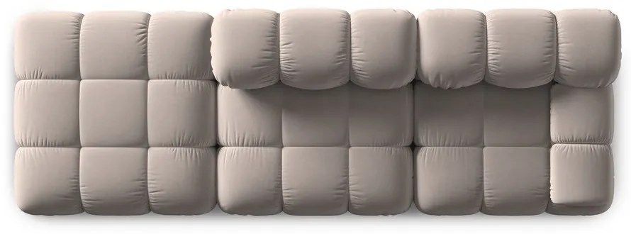 Canapea modulară maro deschis cu tapițerie din catifea 282 cm Bellis – Micadoni