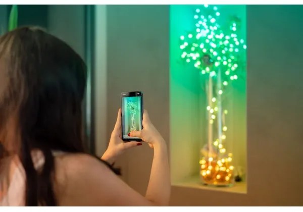 Instalație LED RGB dimabilă de Crăciun 100xLED 8 m USB Wi-Fi Twinkly TWKP100RGB-T