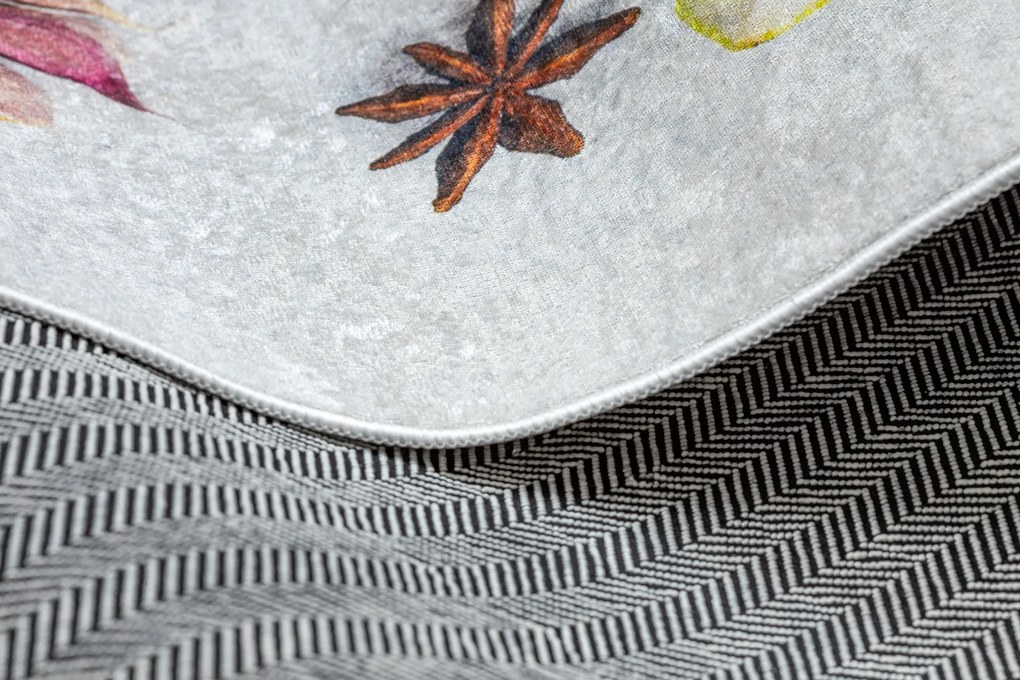 ANDRE 3343 covor lavabil Condimente, bucatarie, anti-alunecare - argint / bej