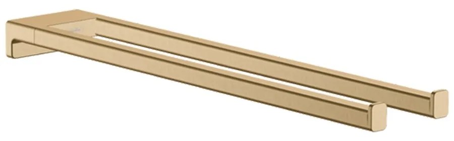 Suport dublu pentru prosoape Hansgrohe Addstoris 45 cm bronz periat