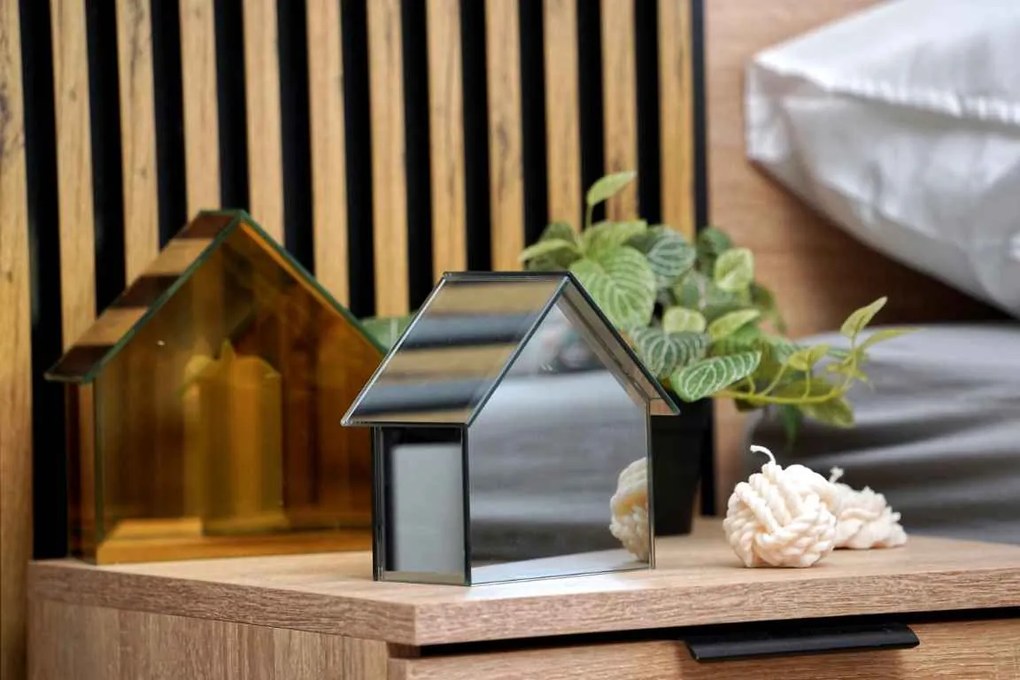 Casuta de sticla cu LED ELITE, gri - mai multe dimensiuni Marime: L