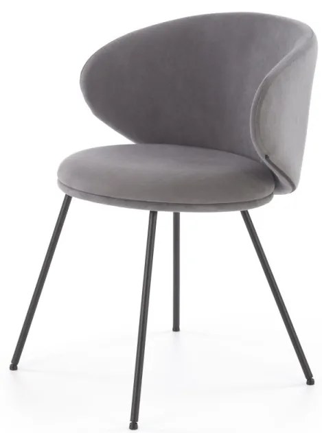 Scaun K587 velvet gri H77 cm