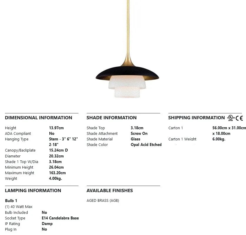 Pendul design deosebit BARRON