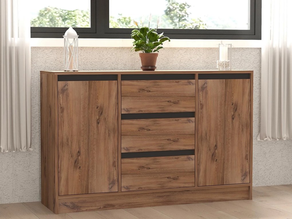 Set mobilier living Murenella (Pin atlantic + antracit). 1107144