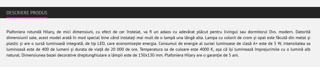 Mini Plafoniera LED design minimalist Hilary 5661 RX
