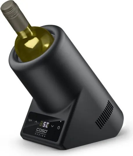 Racitor de masa pentru vin Caso VinoCase Black, 72 W, 5-18°C, Sticle diametru 9 cm, Comanda tactila, Silentios, LED, Negru mat