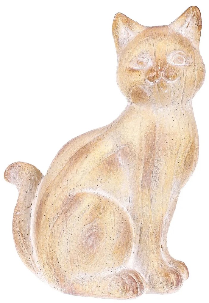 Decorațiune de grădină statuetă Lady cat,poliresină, 19 x 12 x 26 cm