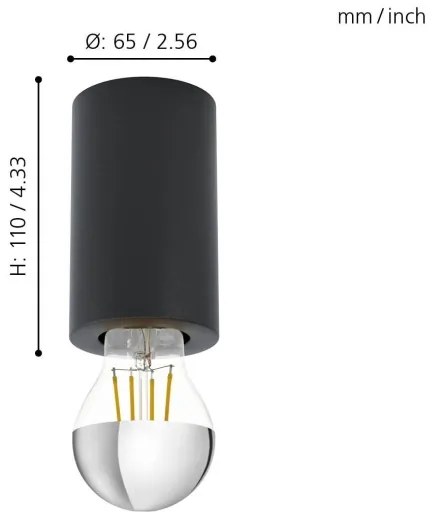 Eglo 99065 - Corp de iluminat de tavan SALUZZO 1xE27/40W/230V