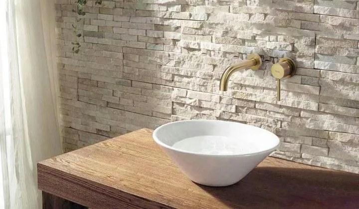 Baterie incastrata Lungo auriu mat