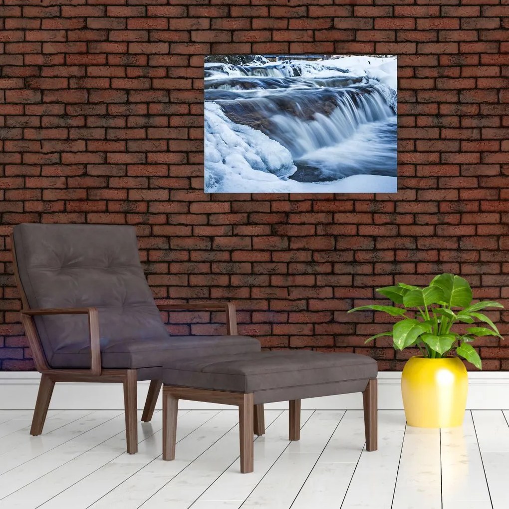 Tablou - Râu iarna (70x50 cm)