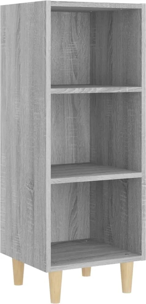 vidaXL Servantă, gri sonoma, 34,5x32,5x90 cm, lemn compozit