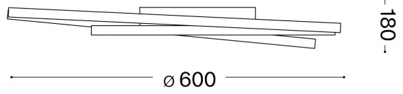 Plafonieră LED dimabilă Ideal Lux OZ LED/48W/230V d. 60 cm CRI 90 auriu