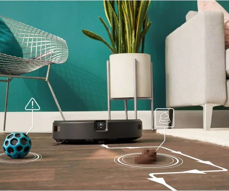 Aspirator robot iRobot Roomba Combo J7, 33W, Wi-Fi, 1700 Pa, 276 ml, Autonomie 75 min, Control vocal, Negru