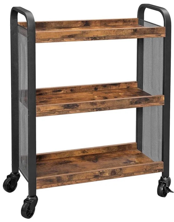 Măsuță de servire MARGE, maro/negru