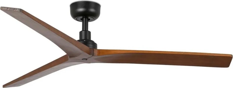 Ventilator aplicat tavan cu telecomanda KLIM M 125cm, negru/ nuc