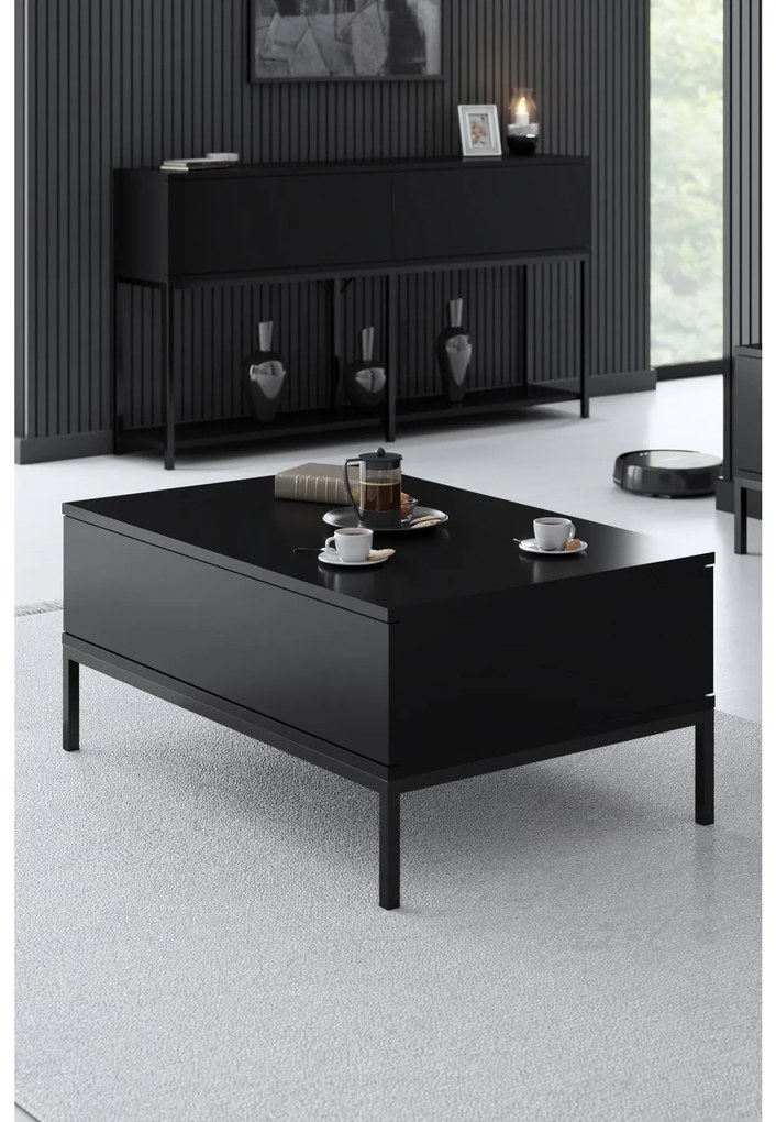 Masă de cafea Lurde (Negru). 1089594